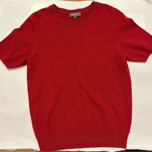 100% Organic Cashmere Red Crew Neck Sweater N Peal London